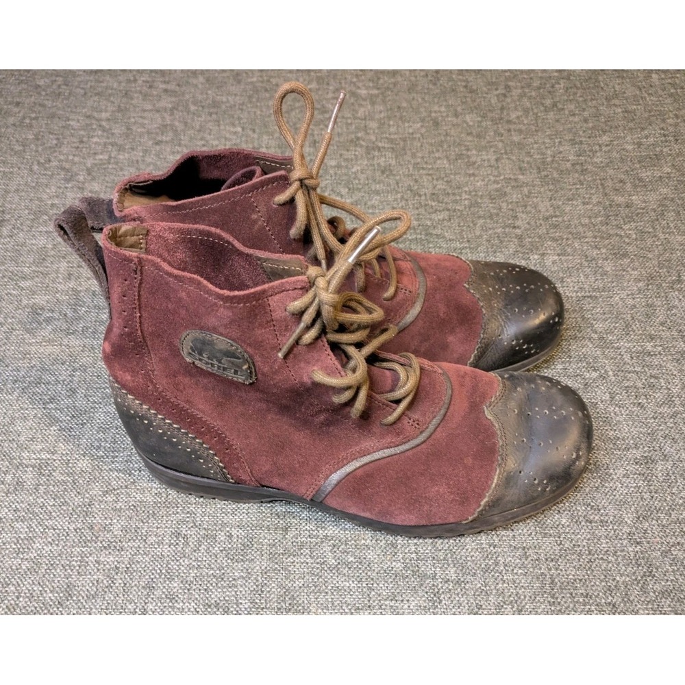 Sorel Mens Greely Brogue Boot Grizzly Western Red And Black Oxford Size 9 Men